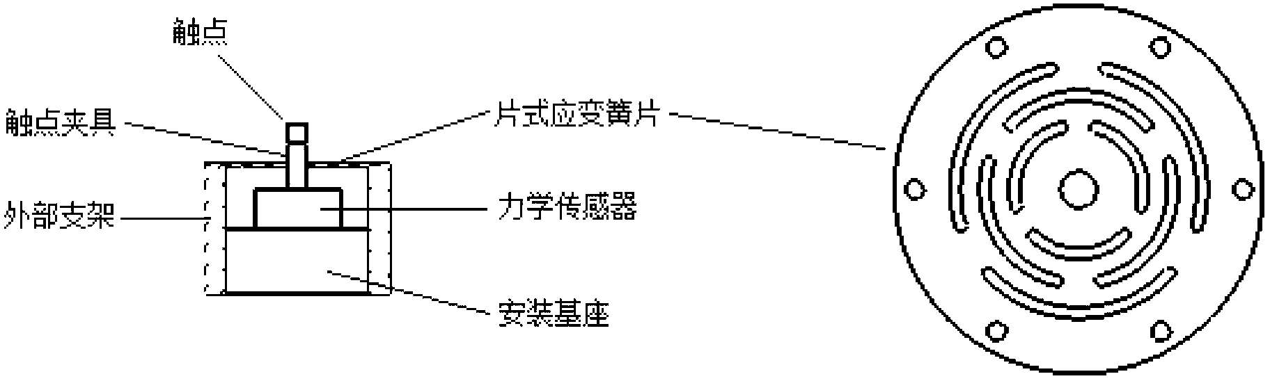 Disconnected electrical contact fusion welding force detection device and method