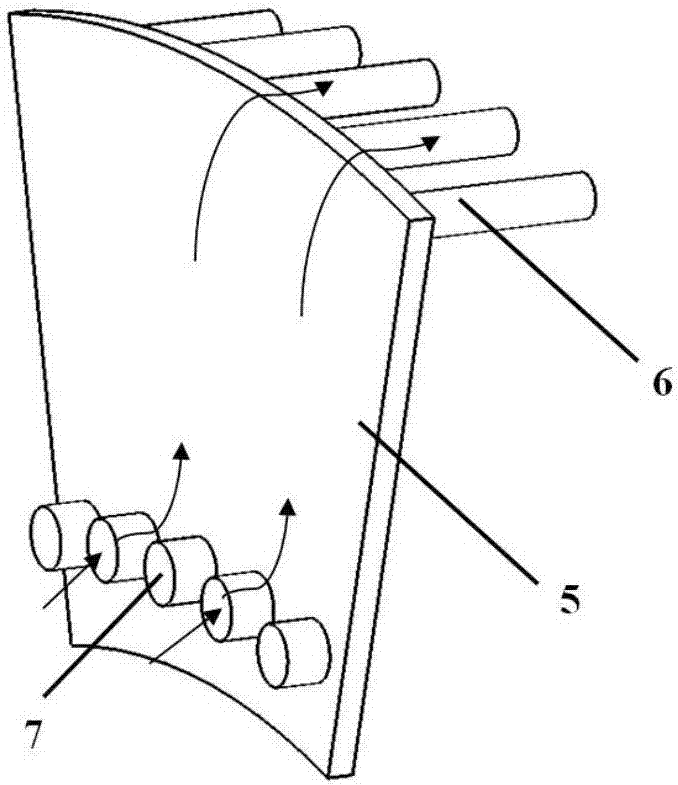 Blade profile receiving hole structure for prewhirl cooling system