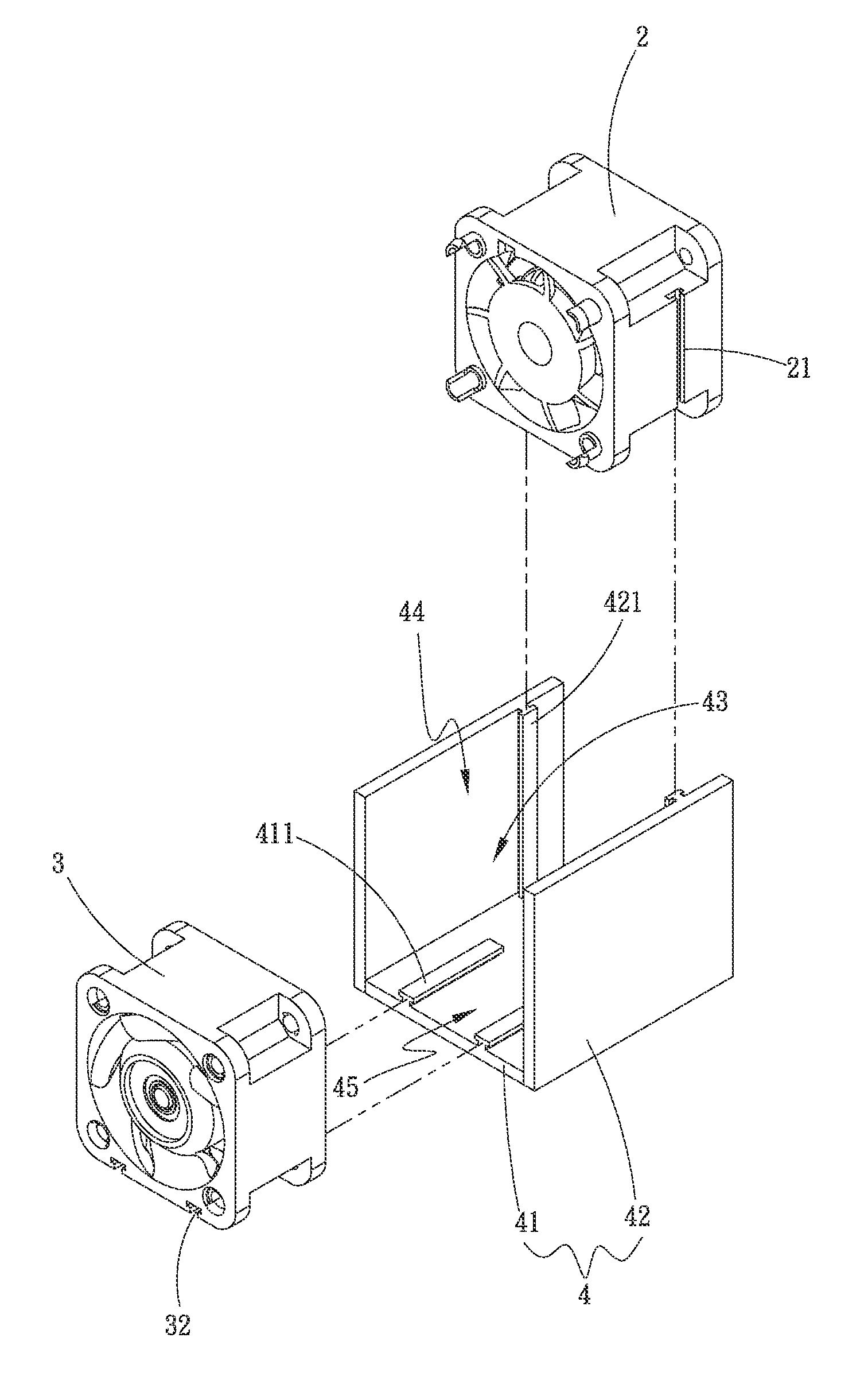 Method of assembling a serial fan