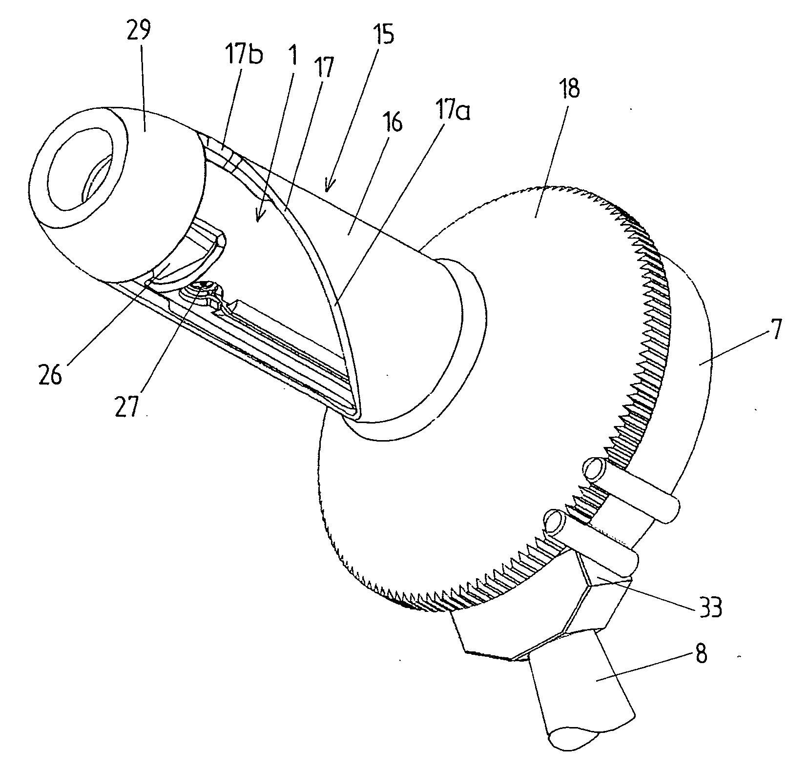 Instrument for use in the treatment of prolapsed hemorrhoids