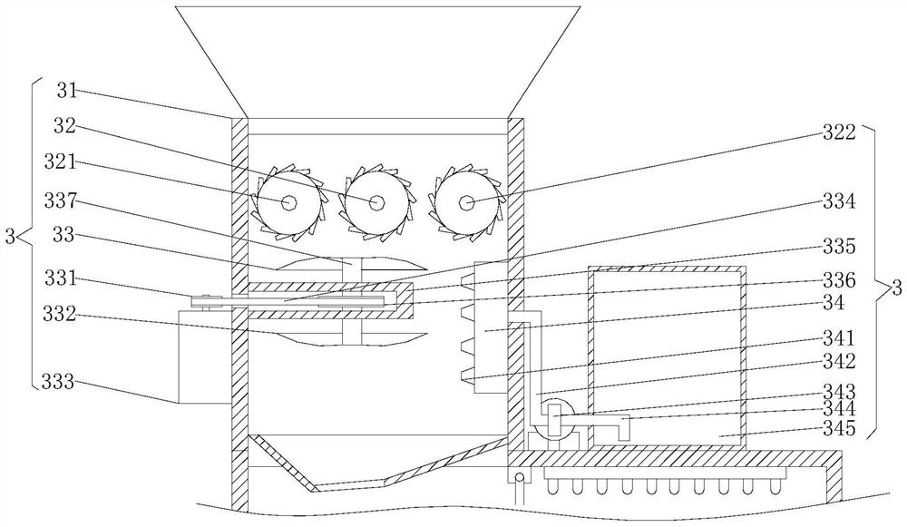 Waste collecting and processing device after printing material cutting