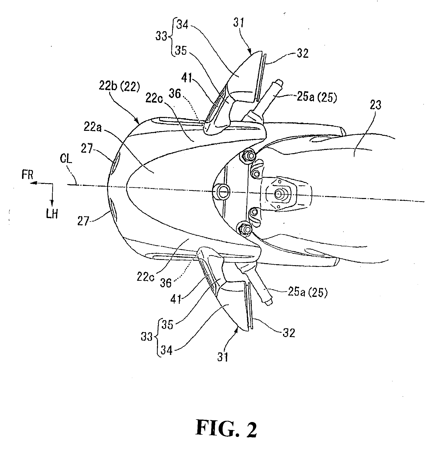 Blinker integrated rear-view mirror of saddle-ride type vehicle