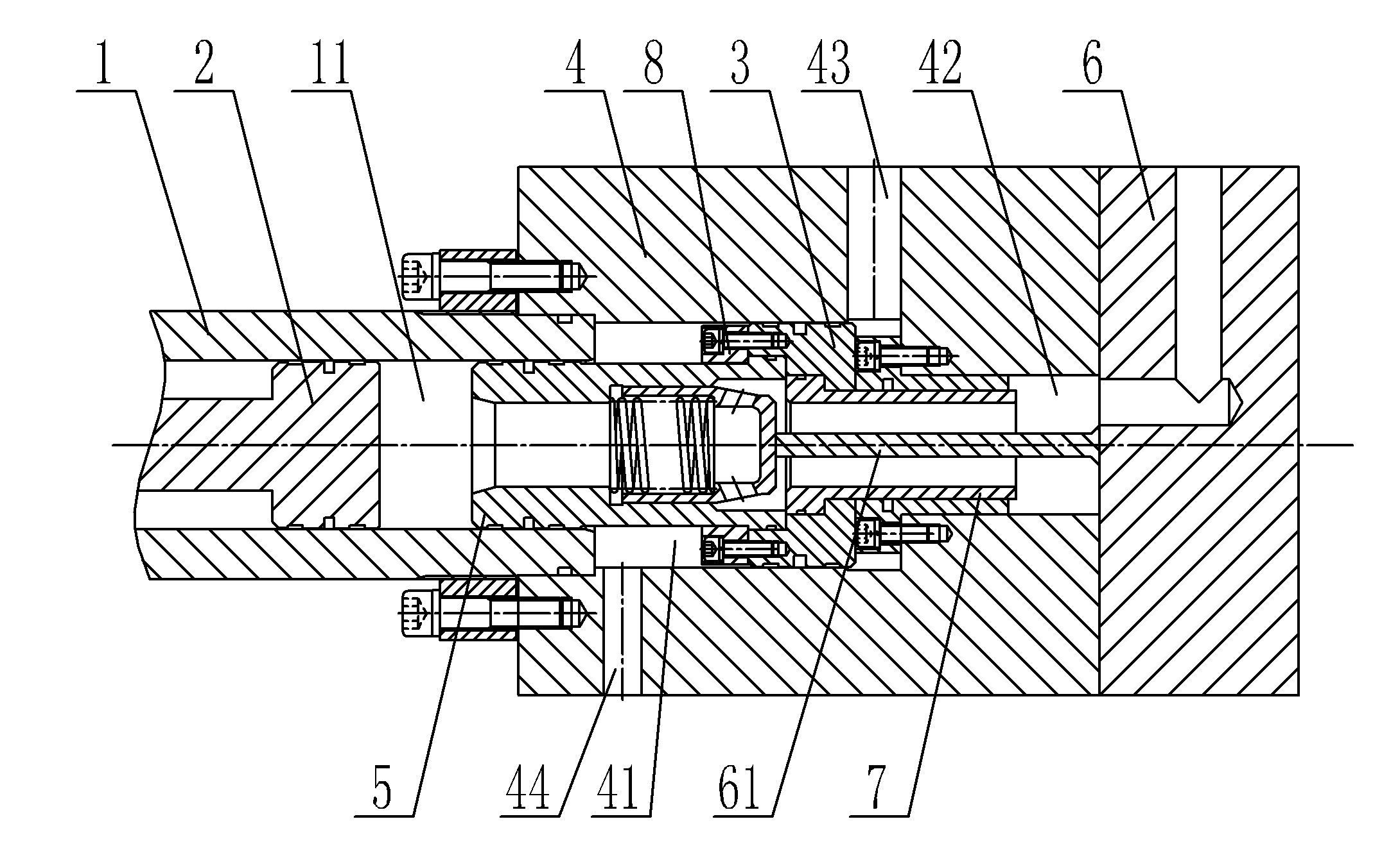 One-way valve injection device for die casting machine