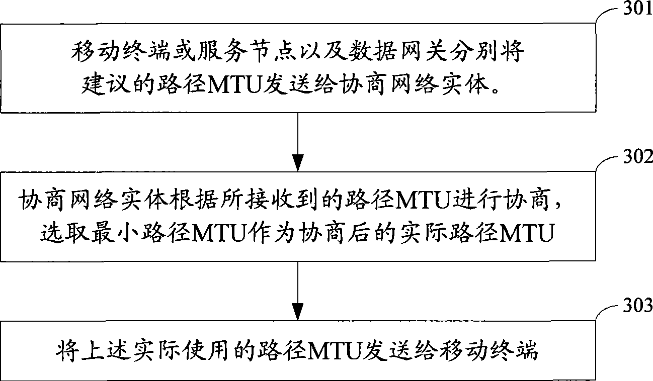 Method, device and system for negotiating maximum transmission unit value of path