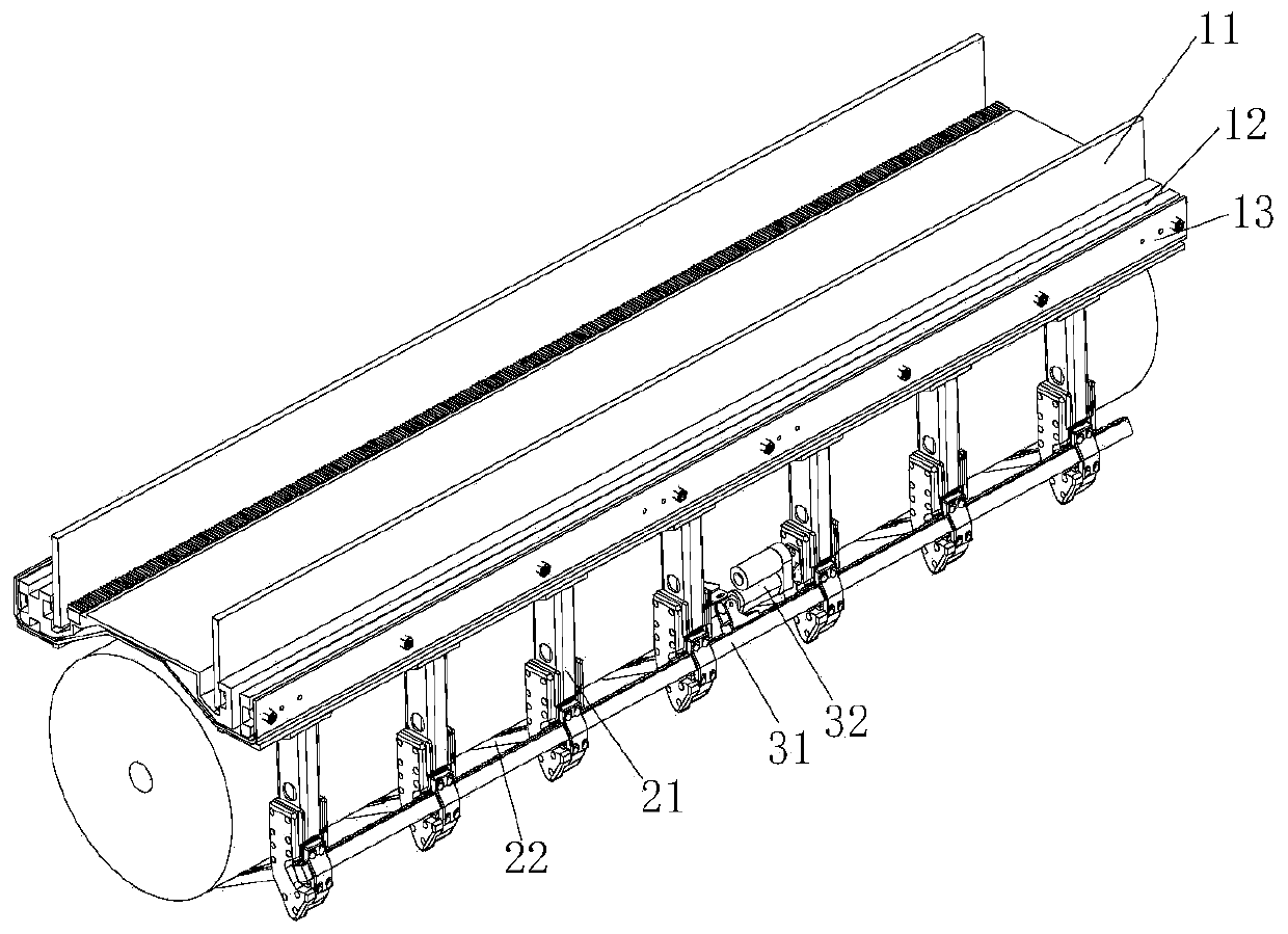 Roll material clip and stacker