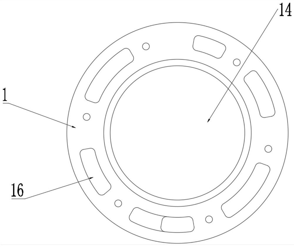 Water-cooling bearing box end cover with good sealing effect