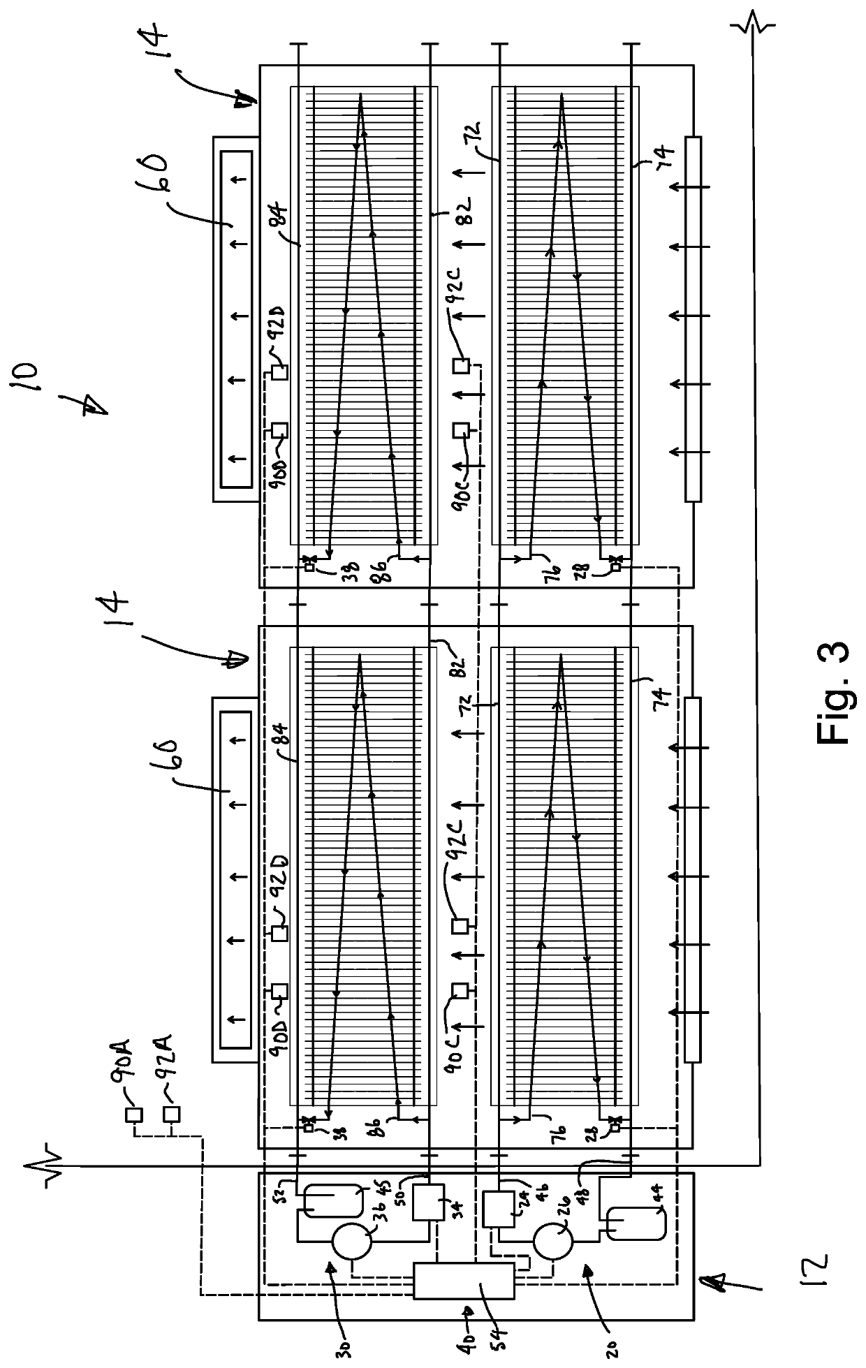 Dehumidification system with variable capacity