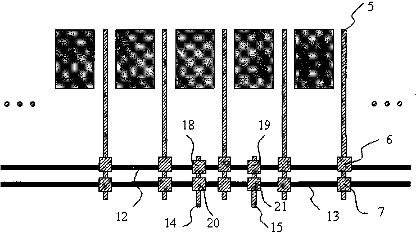 Repairing line structure and method for manufacturing same