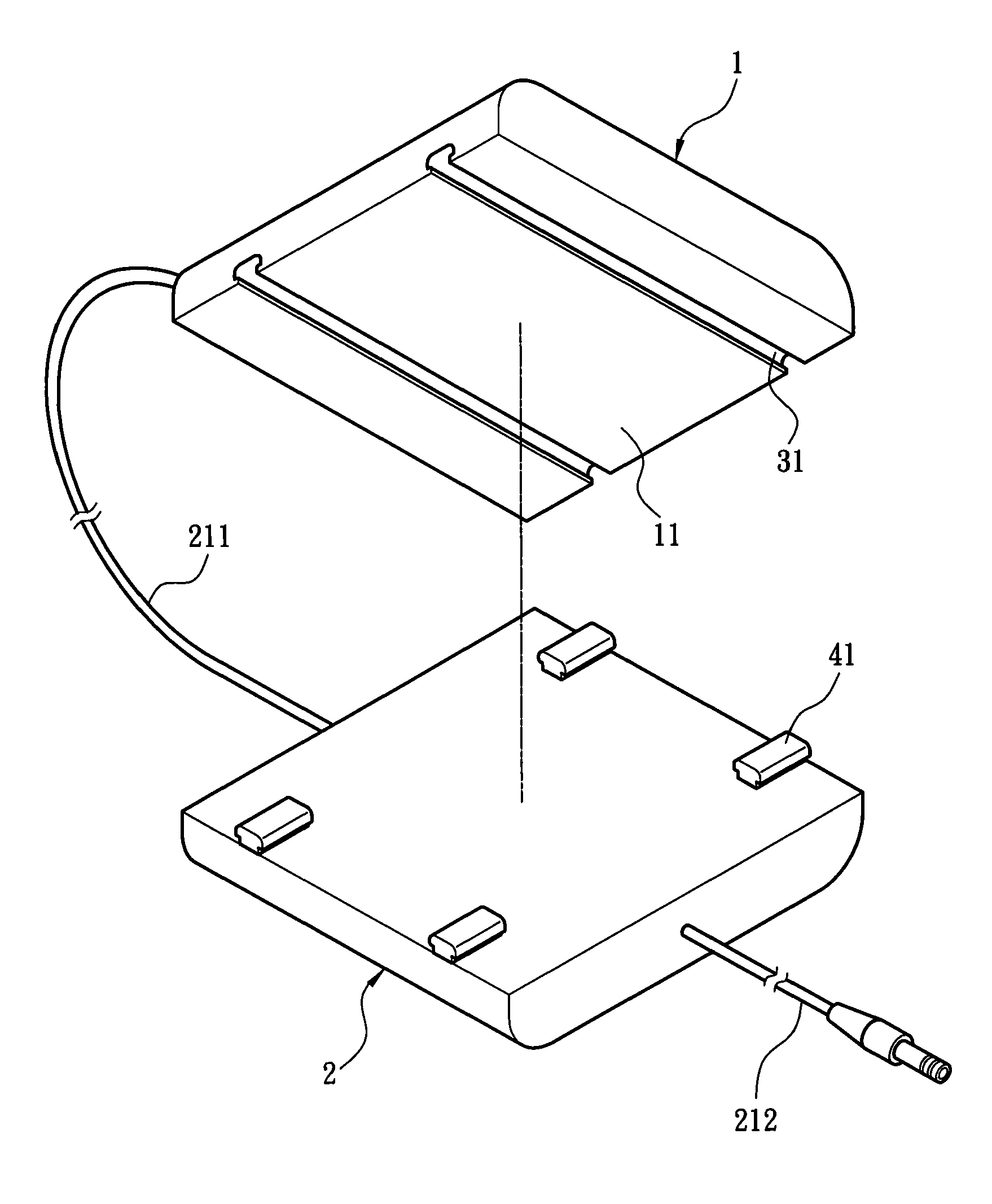 Power adapter provided line winding