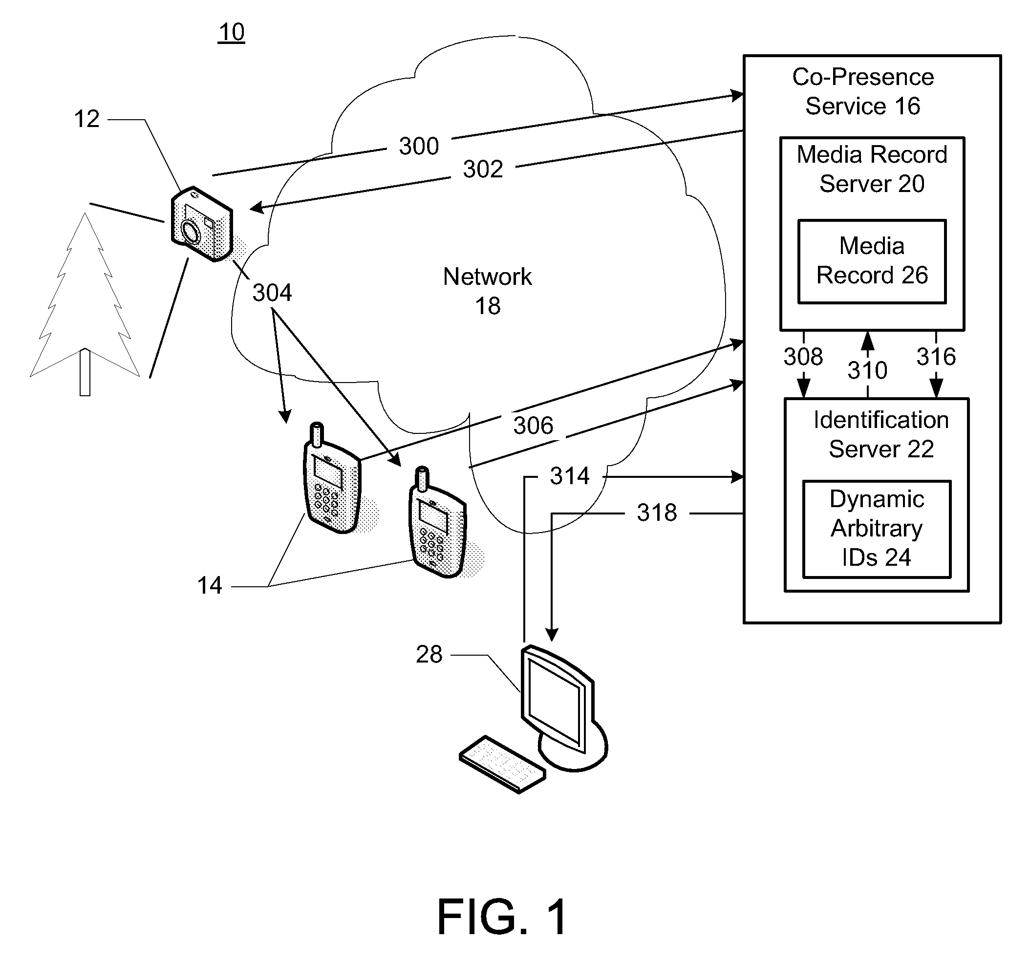 Method and system for associating co-presence information with a media item