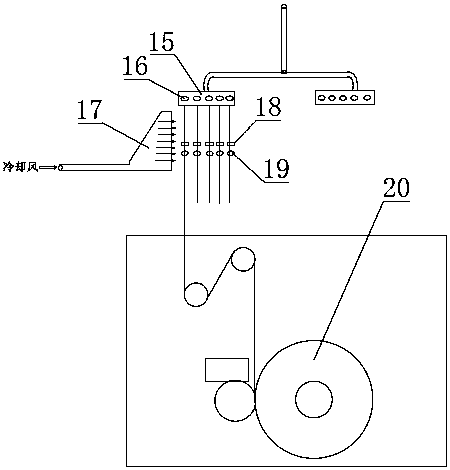 Recycling device and method of waste polyester filaments