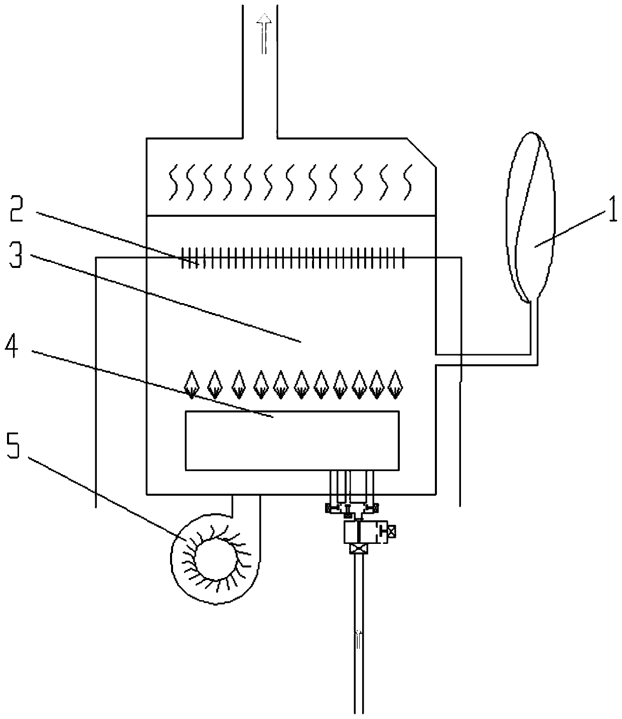 Gas water heating equipment with expansion gas box