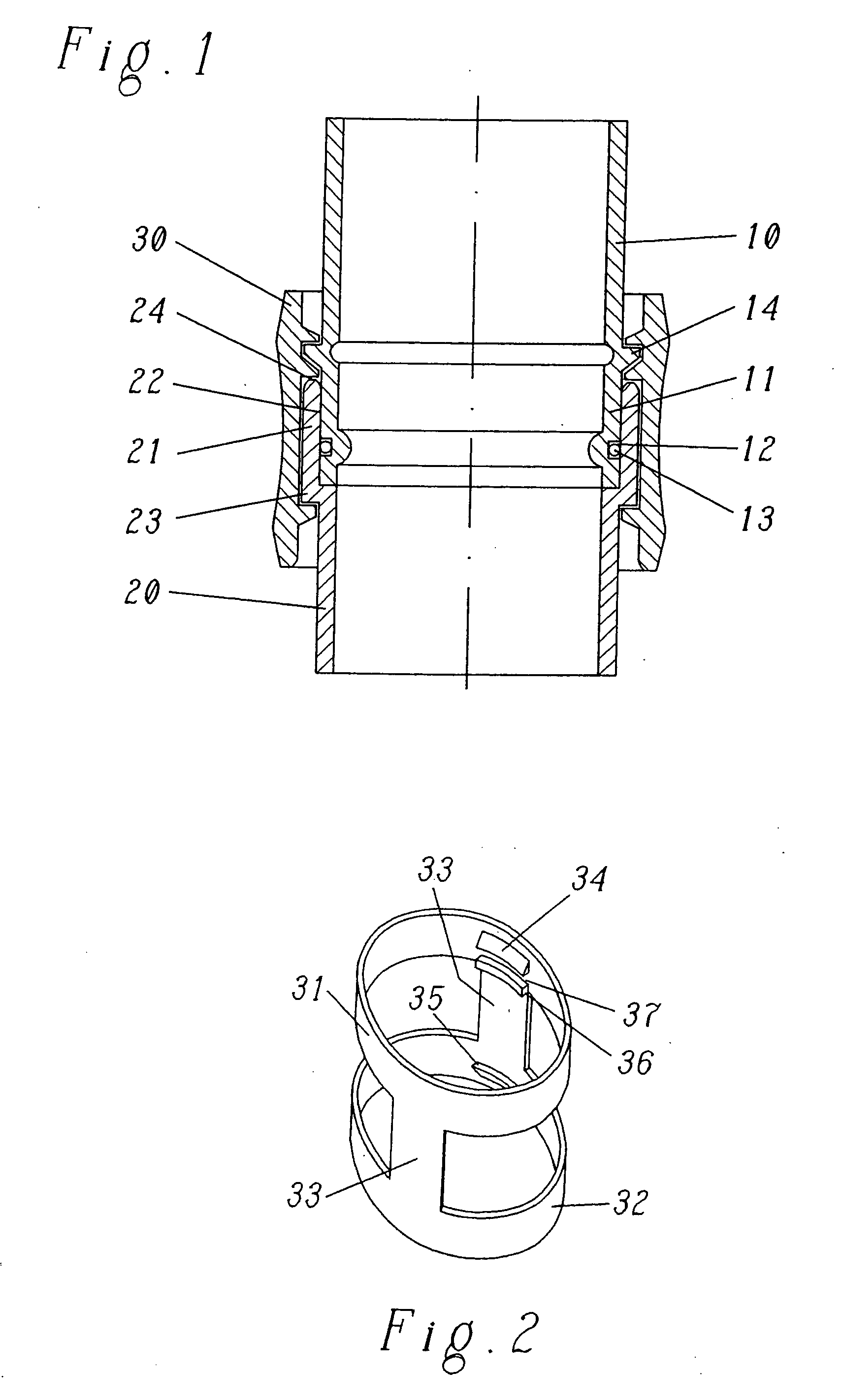 Snap connection for connecting two tube ends