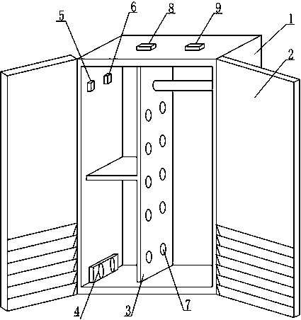 Wardrobe achieving temperature and humidity remote monitoring