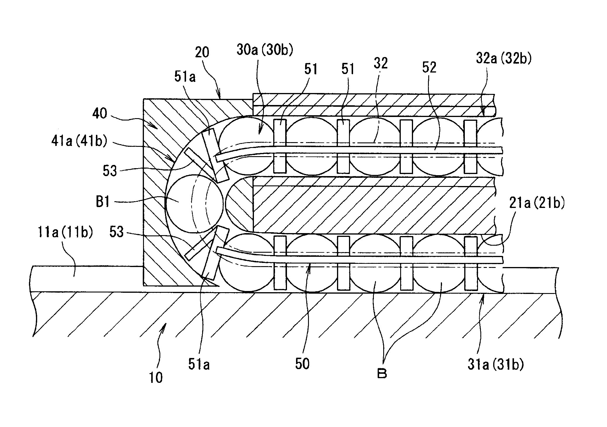 Linear guide apparatus and rolling elements accommodation belt