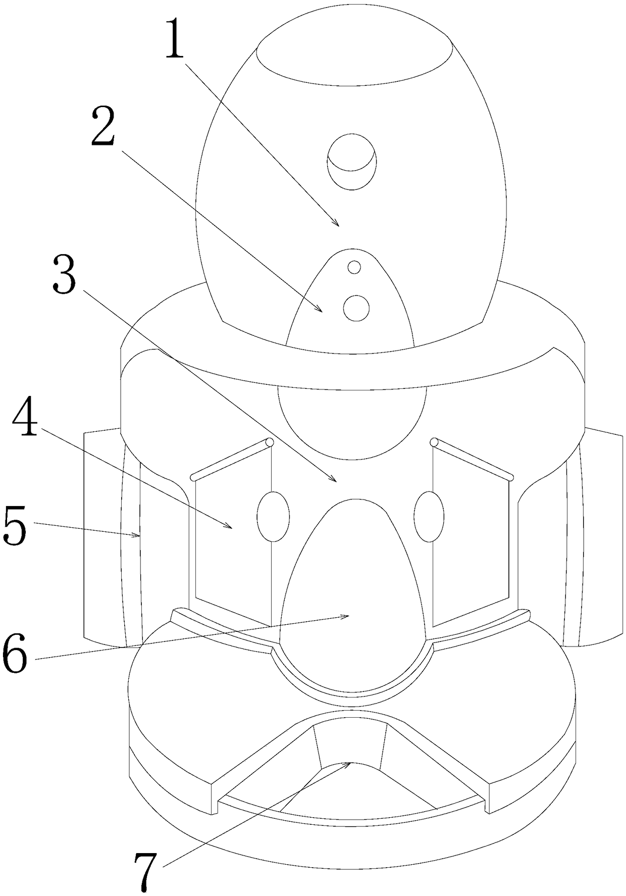 Companion intelligent robot based on clamping breaking polishing of pet dog paw care