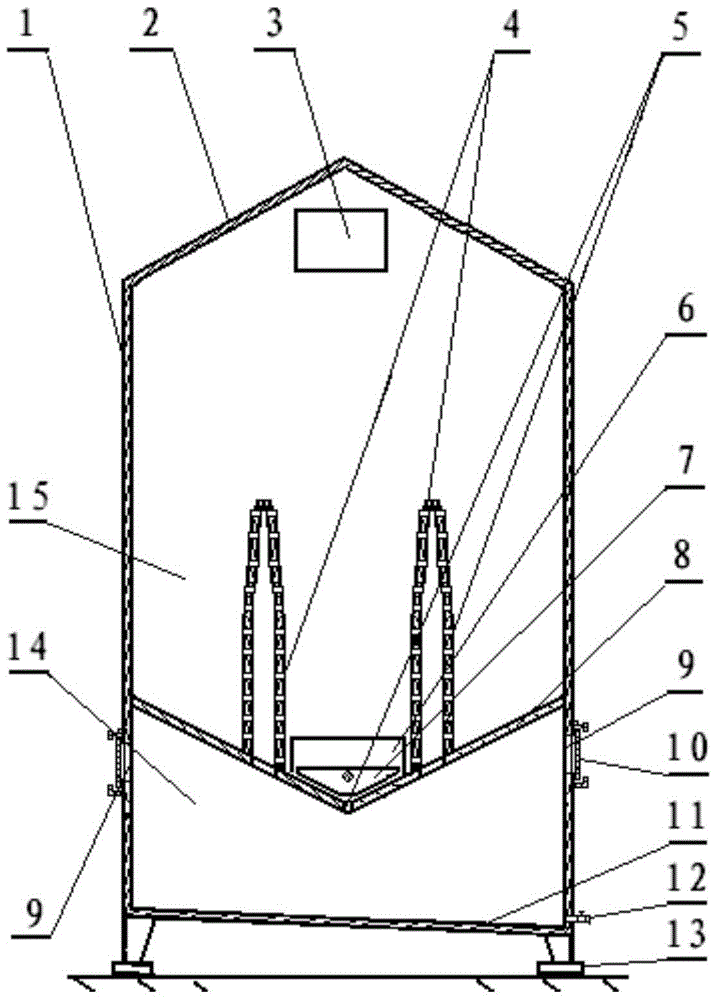 A solid-liquid separation fermentation treatment tank for township garbage