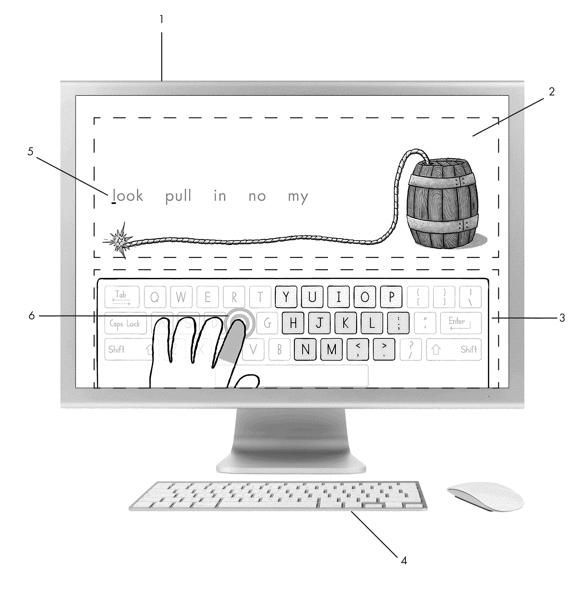 System and method for teaching pre-keyboarding and keyboarding