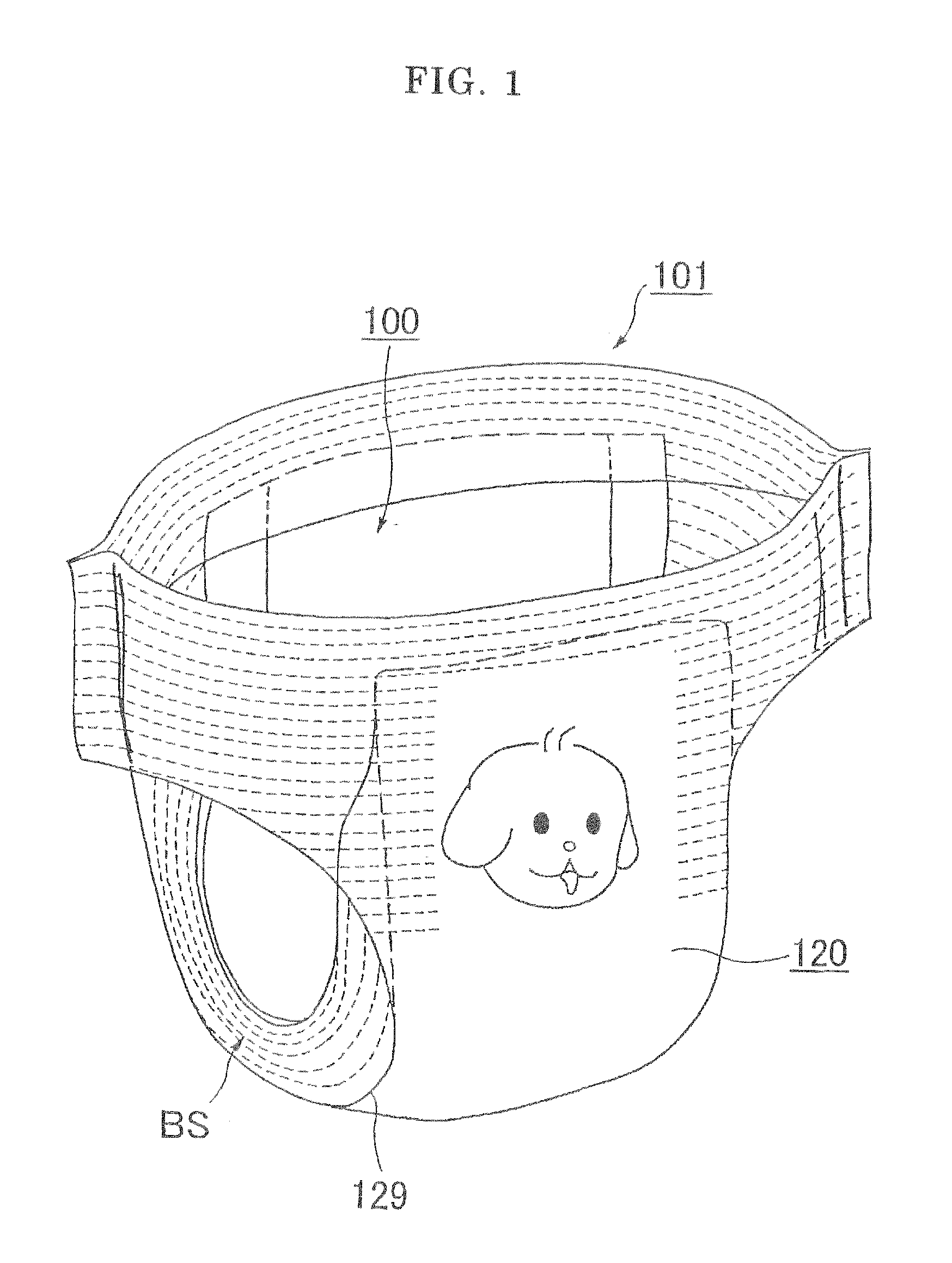 Disposable diaper with spaced elastic leg openings for improved appearance