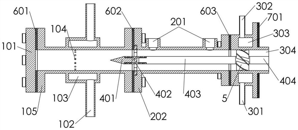 Premixed gas rotational flow combustion test device and method suitable for optical diagnosis