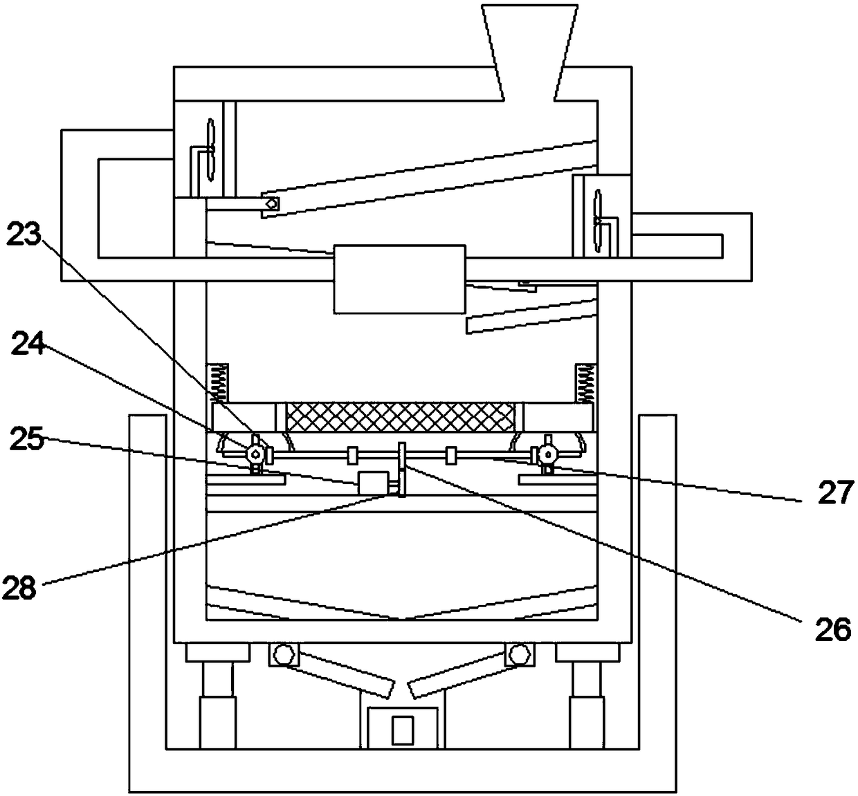 Vibrating niblet screening device