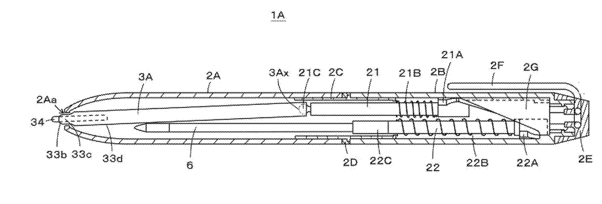 Writing instrument and electronic pen body section