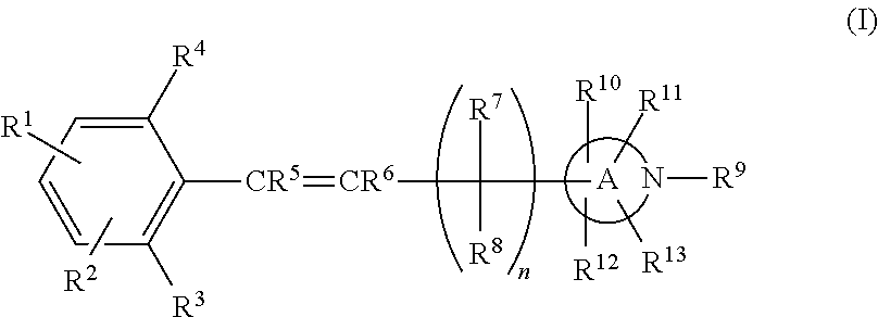 Nitrogen—containing heterocyclic derivatives having 2,6-disubstituted styryl