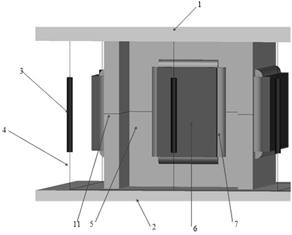 Prefabricated stiffened concrete shear wall structure with embedded connecting steel plate and its manufacturing method