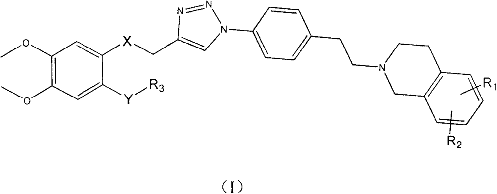 Triazole-N-phenethyl tetrahydronaphthalene isoquinoline compounds and, preparation method and application thereof