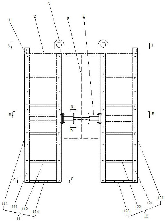 Welding clamp device for hoisting section of steel plate composite beam bridge and clamping method of welding clamp device