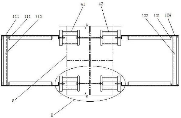 Welding clamp device for hoisting section of steel plate composite beam bridge and clamping method of welding clamp device