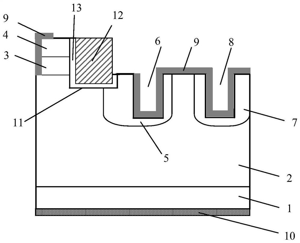 A silicon carbide umosfet device with integrated tjbs