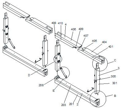 Wall surface structure of light steel fabricated building and mounting process thereof