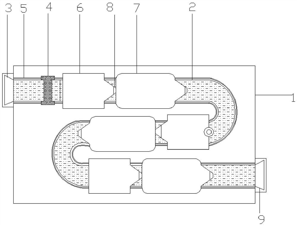 Removal device for residual pesticides and hormones in aquaculture