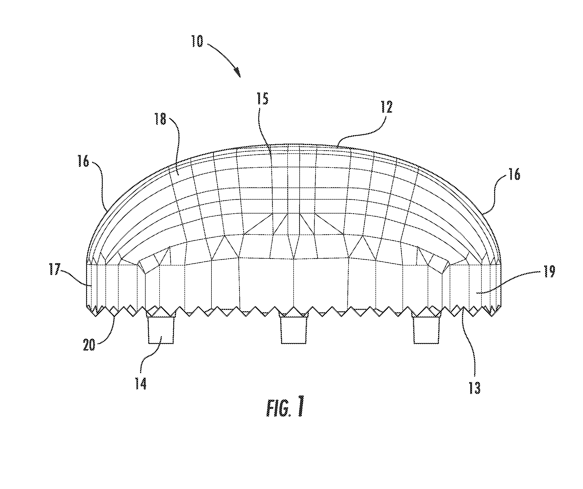 Faceted LED street lamp lens