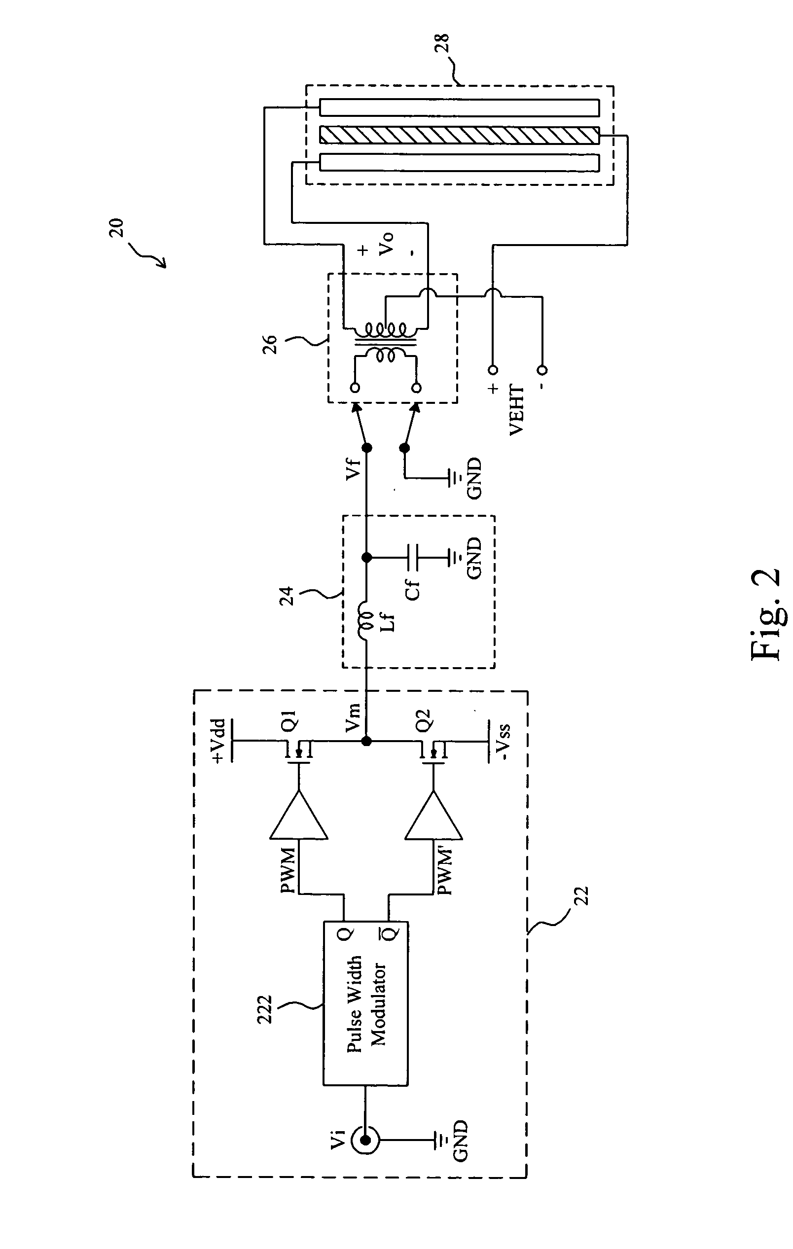 Electrostatic loudspeaker driver