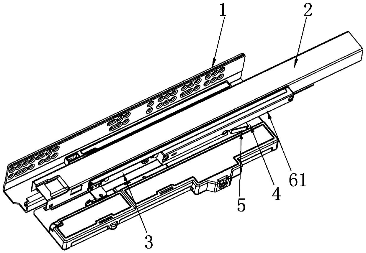 Drawer guide track pressing rebounder