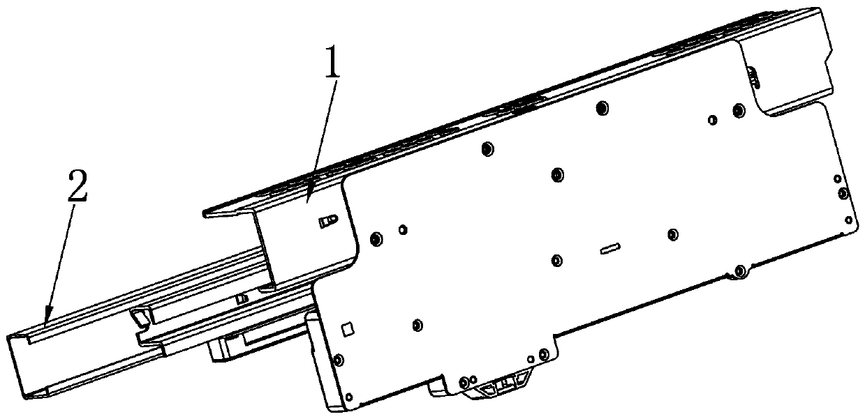 Drawer guide track pressing rebounder