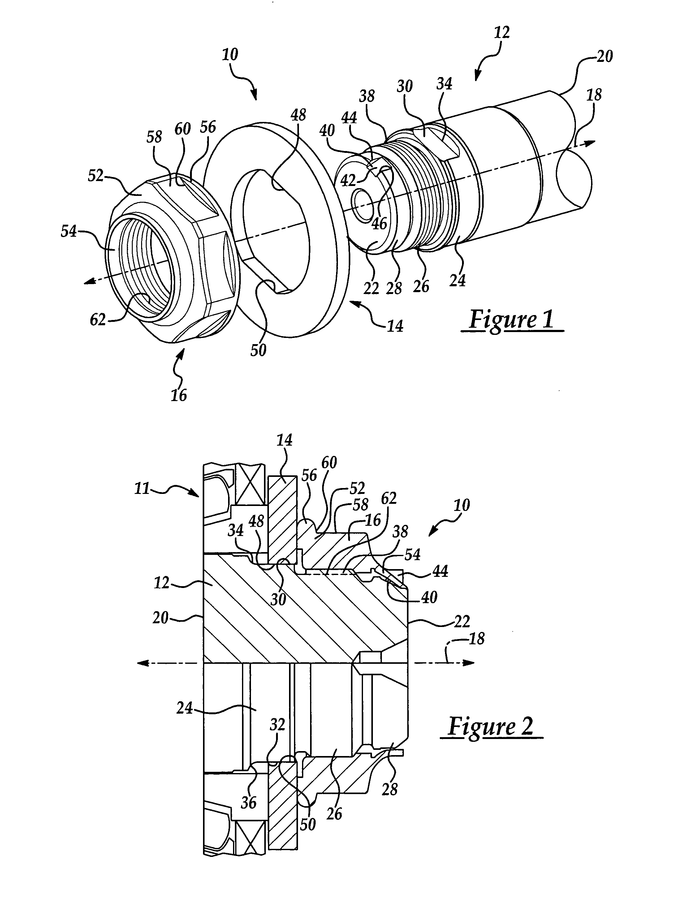 Staked spindle nut system