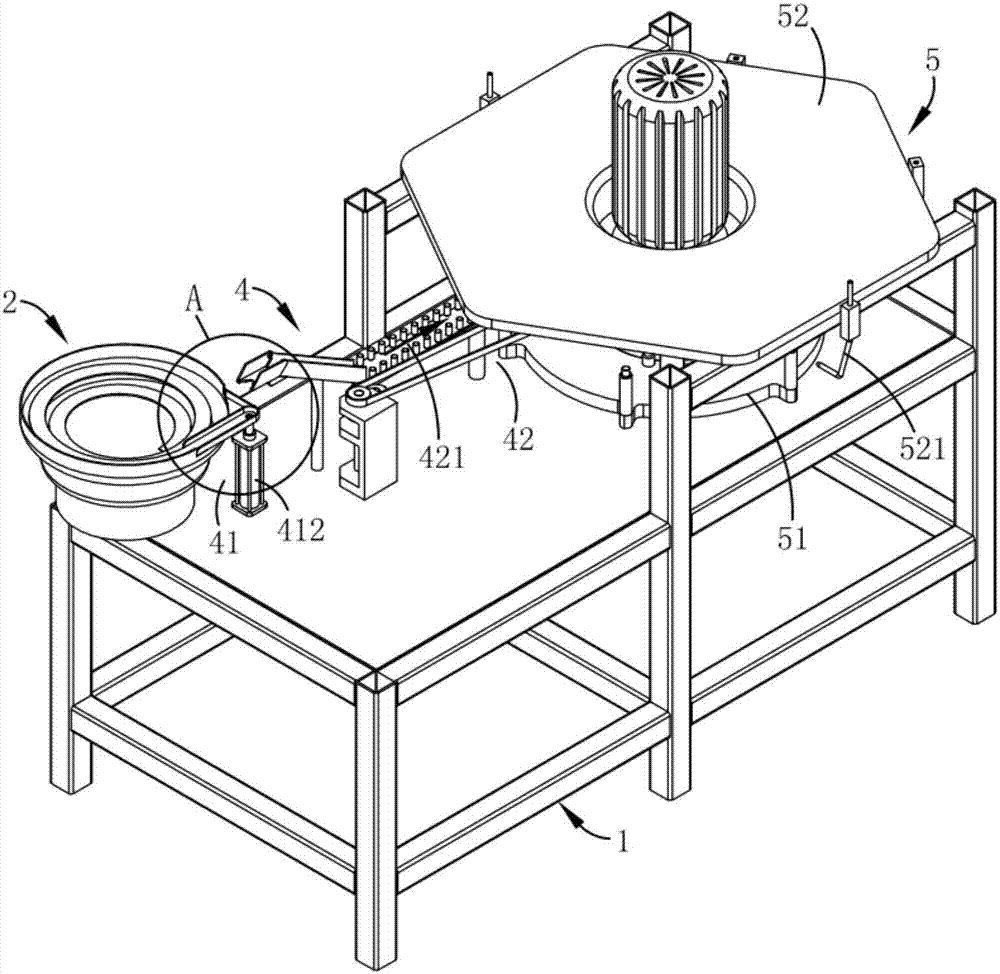 Bottle cap feeding and spraying production machine