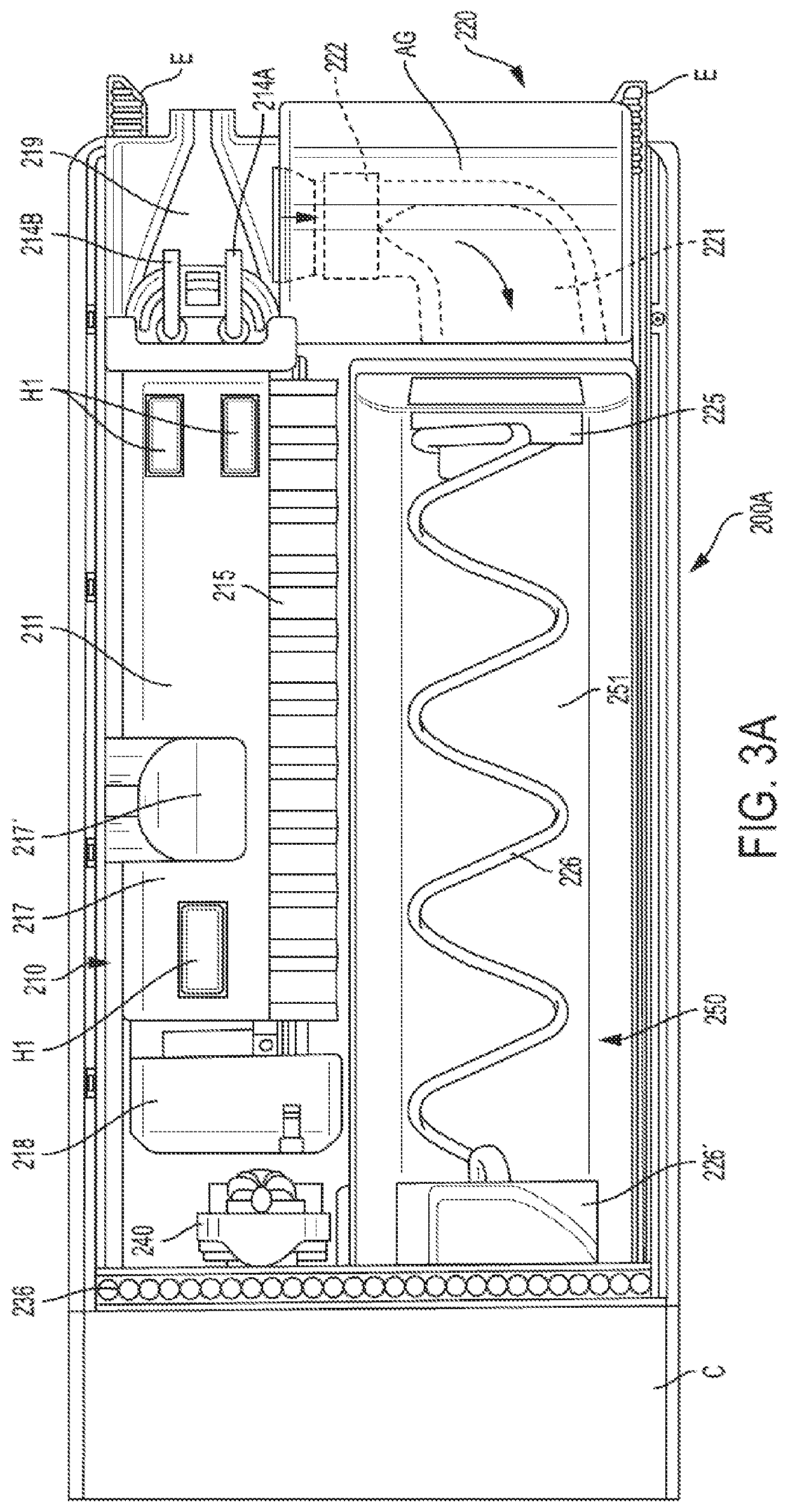 Compact ice making system having two part ice tray portion