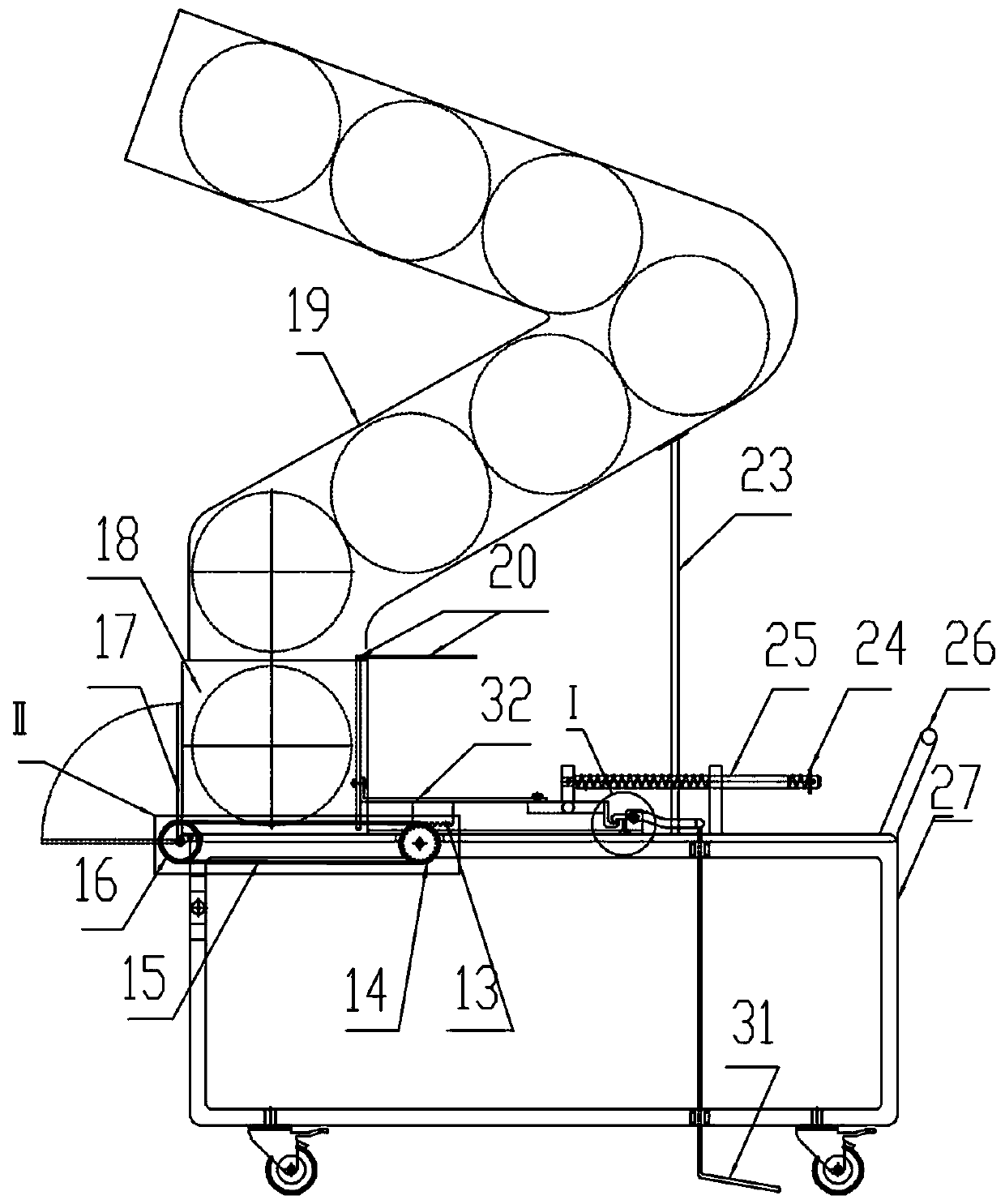 Rugby hook ball Positioning pitching machine