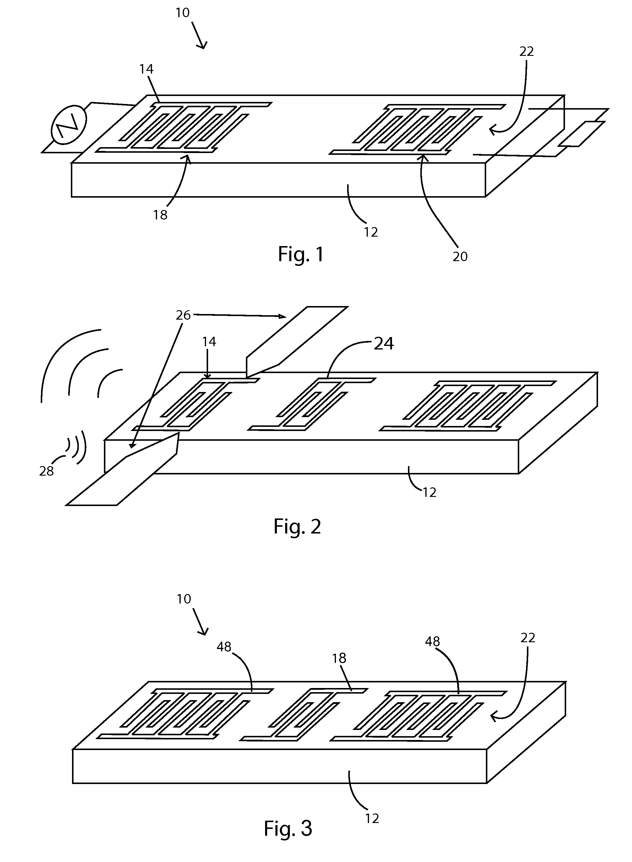 Device and method for measuring physical parameters using saw sensors