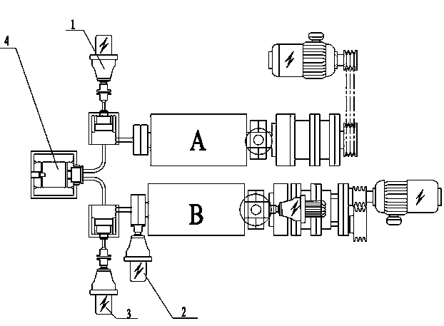 Efficient and short-process multi-component melt spinning device