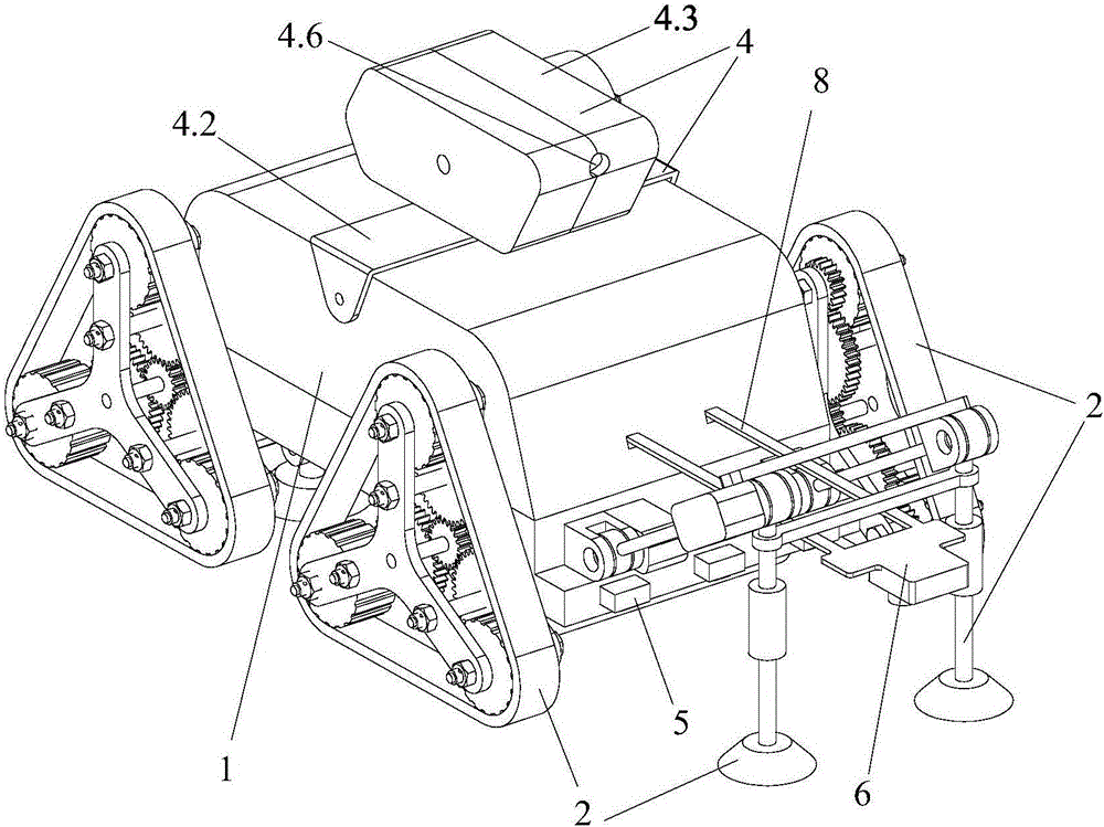 Obstacle-crossing type robot for cleaning building external wall