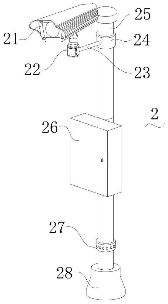 Alarm method and device for blockage of smart community fire-fighting access