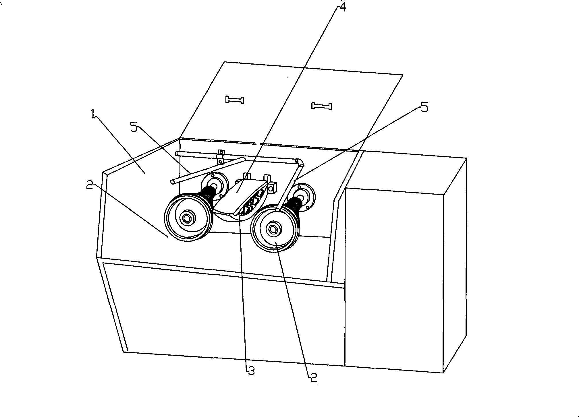 Take-up winder with protecting cover