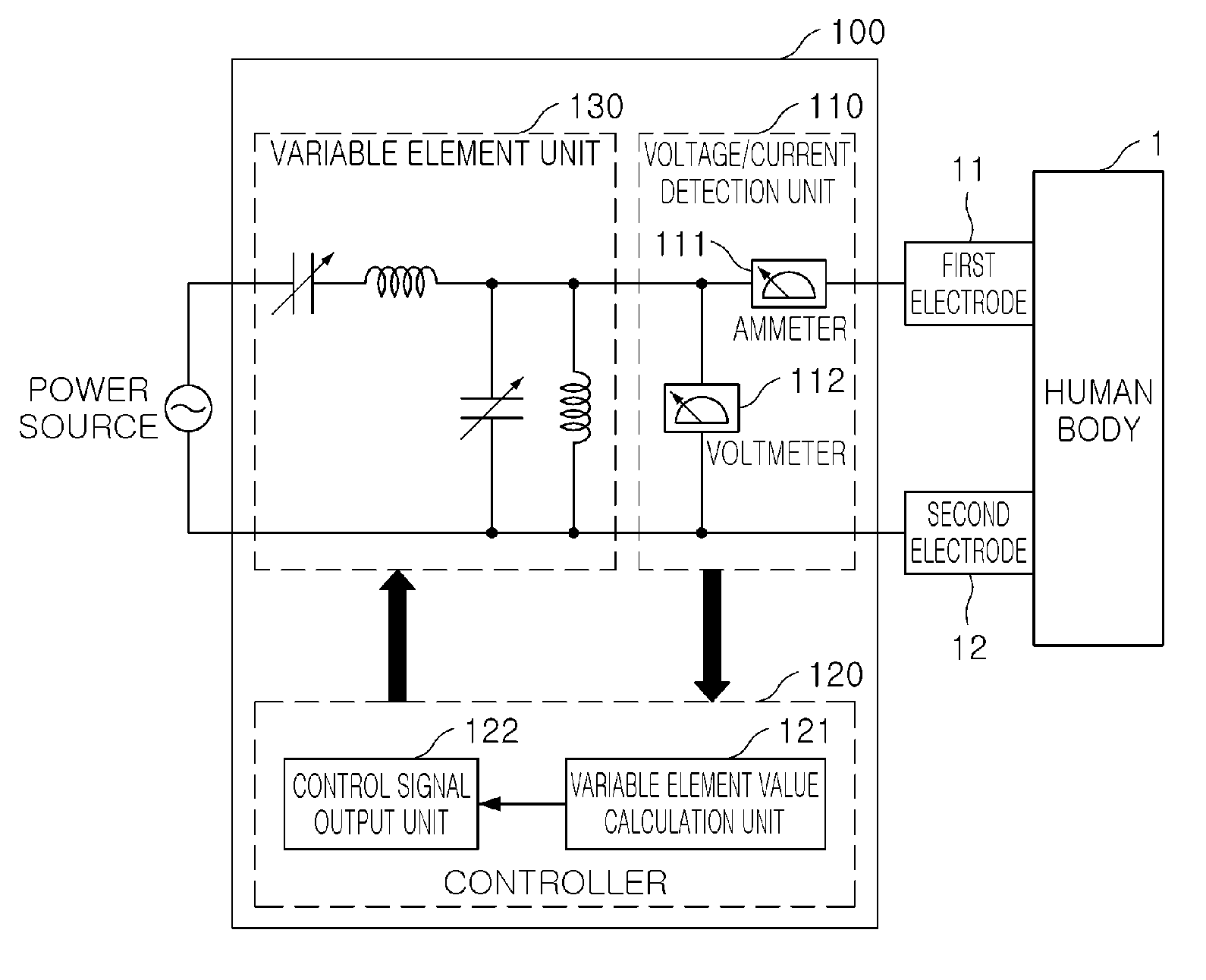 Transmitting and receiving electrode system and power transmission method using the same