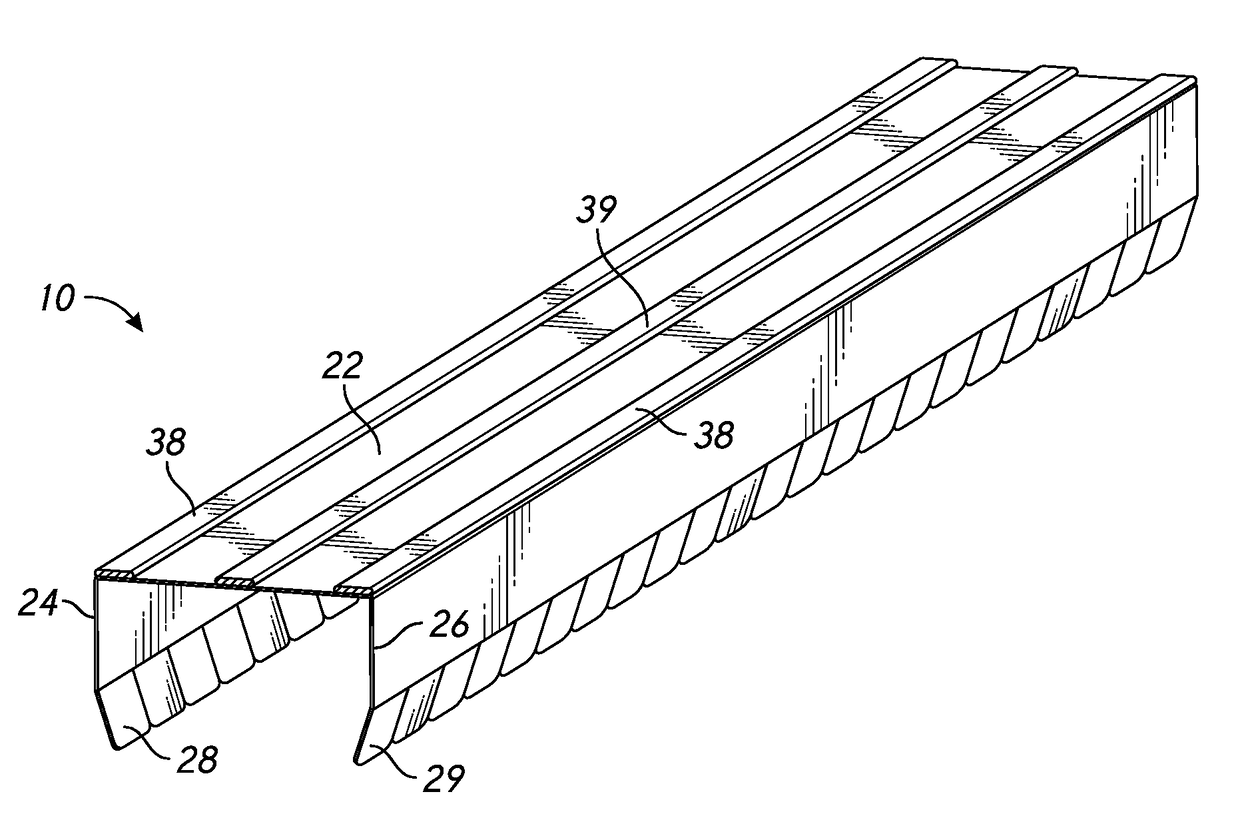 Header track with stud retention feature