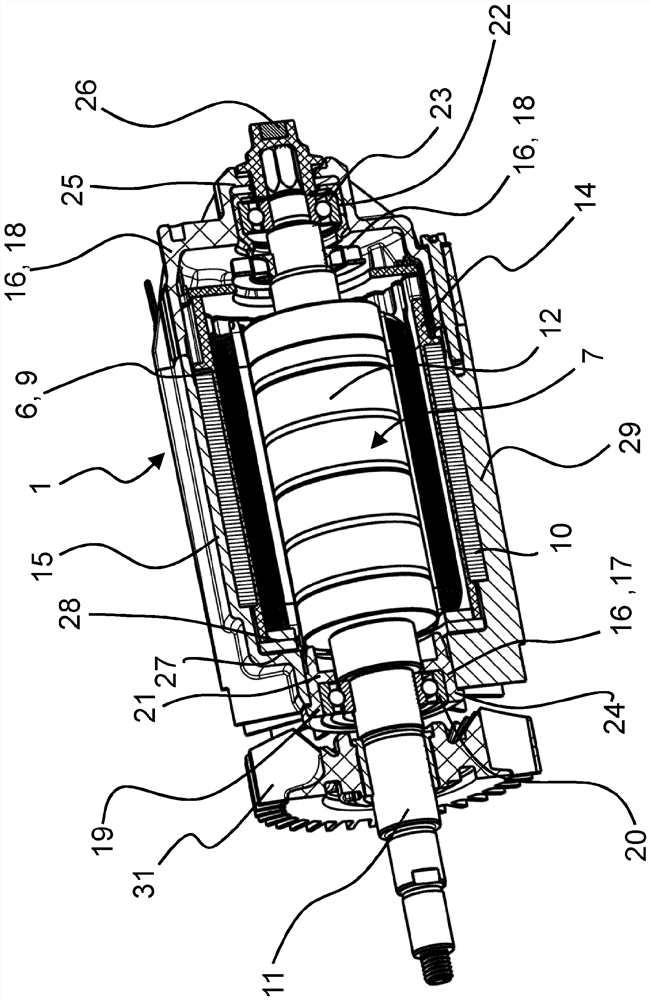 Electric motor for hand-held power tool